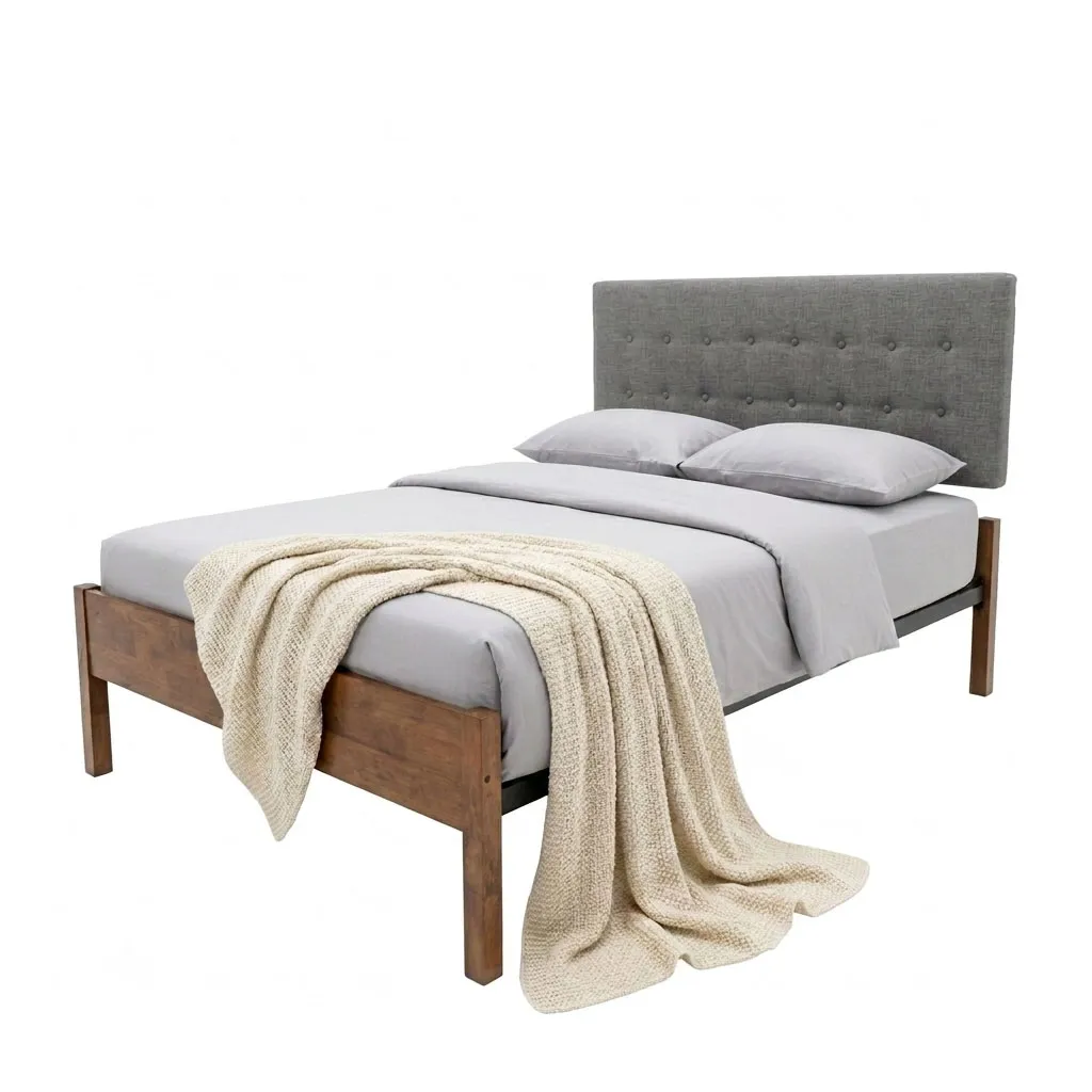 CAMA MATRIMONIAL RESPALDO TELA