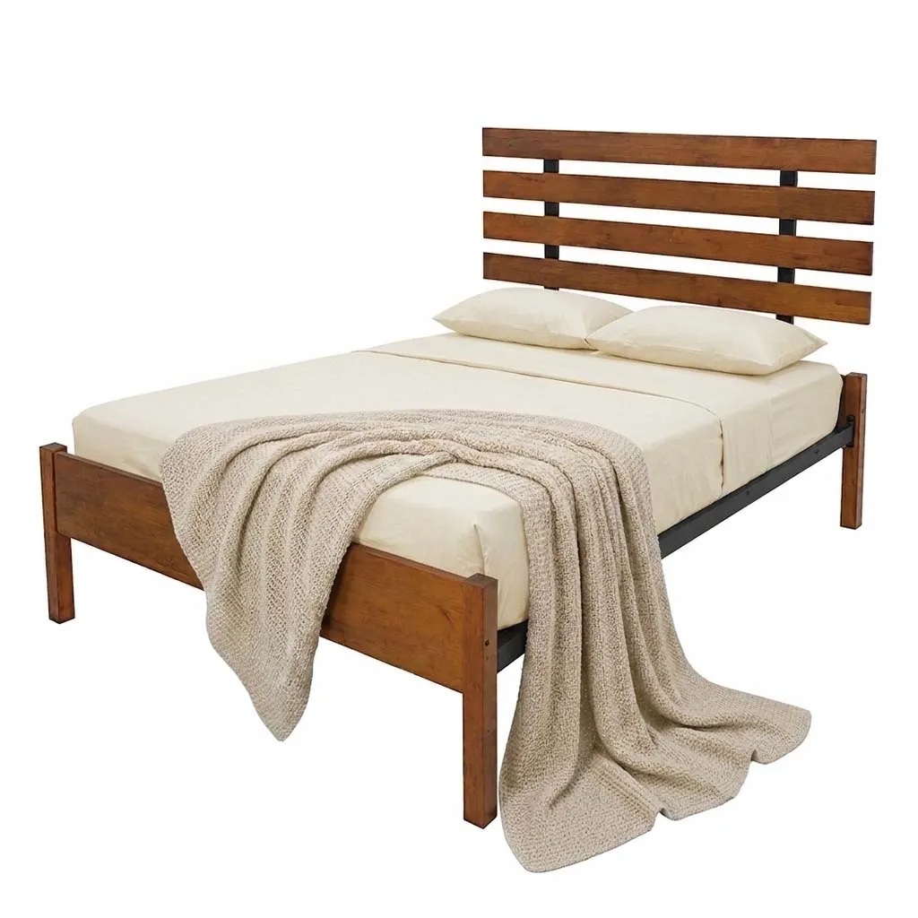 [TK-CA-1709] CAMA MATRIMONIAL RESPALDO MADERA