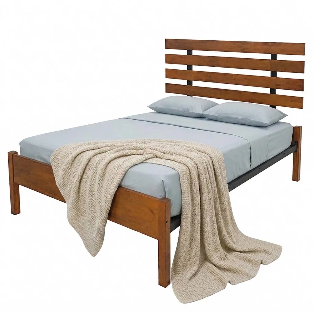[TK-CA-1710] CAMA QUEEN RESPALDO MADERA