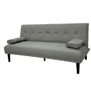 SOFÁ CAMA CUERO SINTETICO GRIS