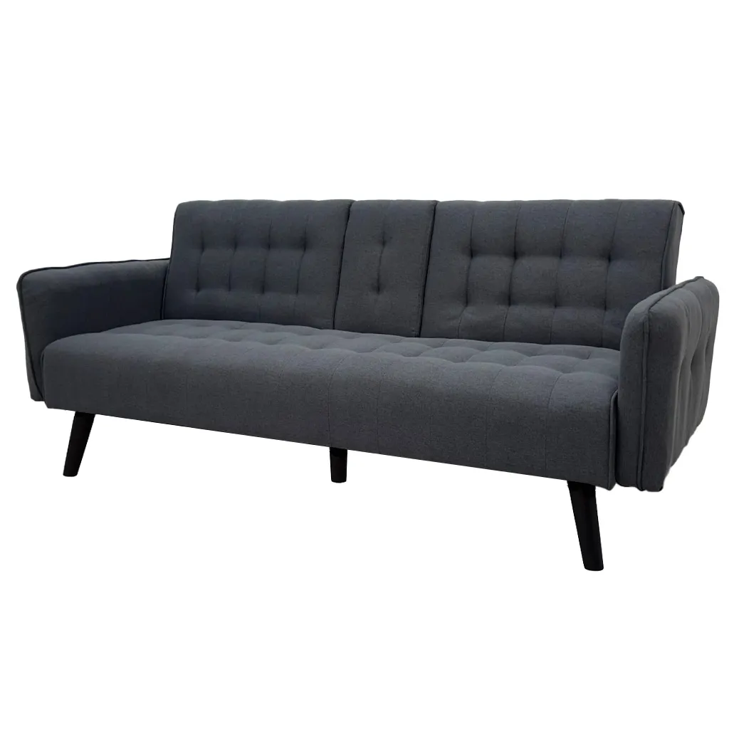 [TK-SA-4374] SOFÁ CAMA TELA LINO GRIS