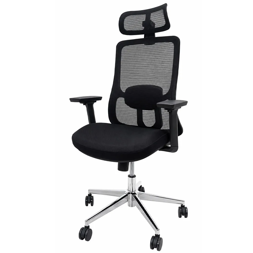 SILLA SEMI-EJECUTIVA MALLA NEGRA