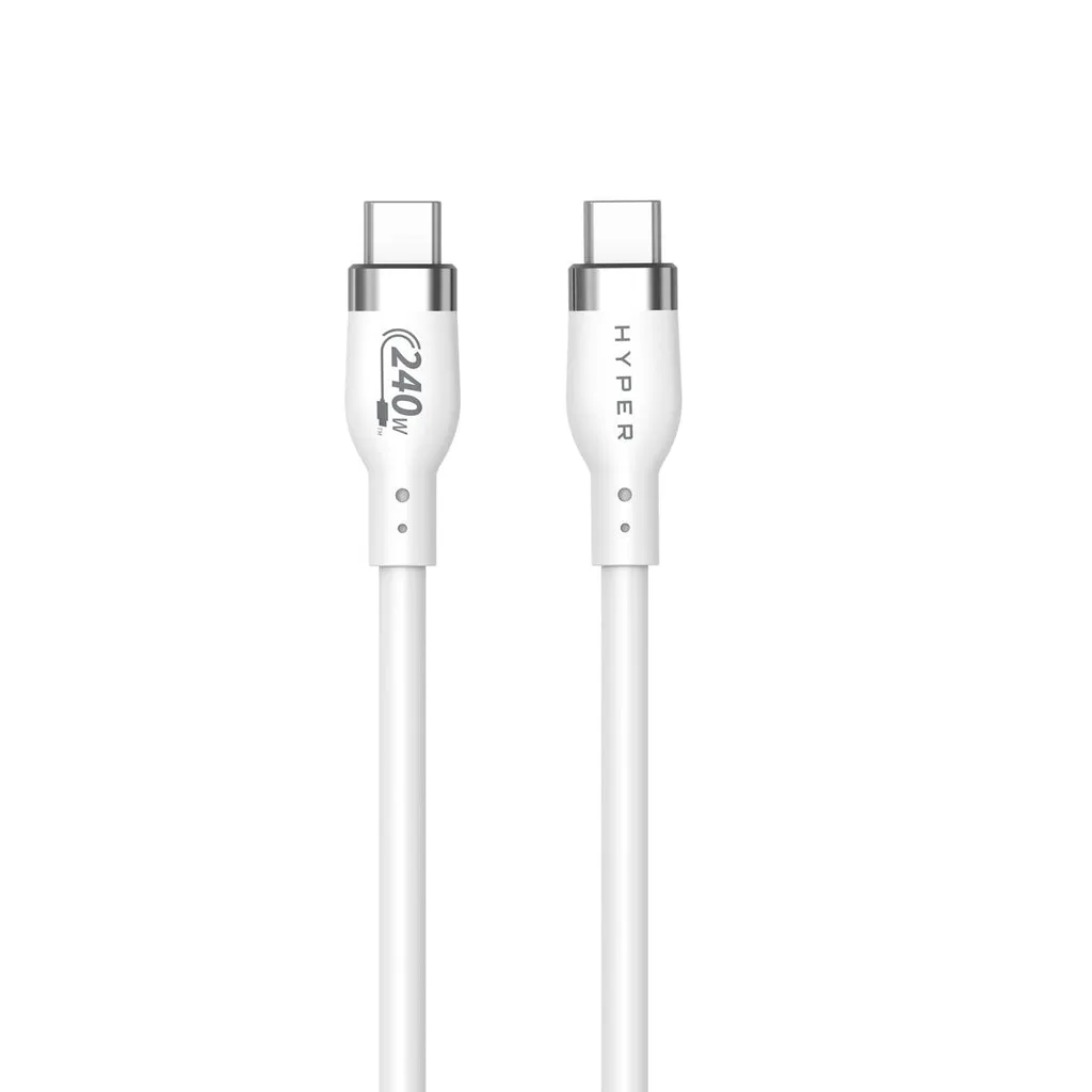 [DTF-TG00293] Targus cable de carga hyper USB-C 2.0  silicona 240W 3.3' blanco - HJ4001WHGL