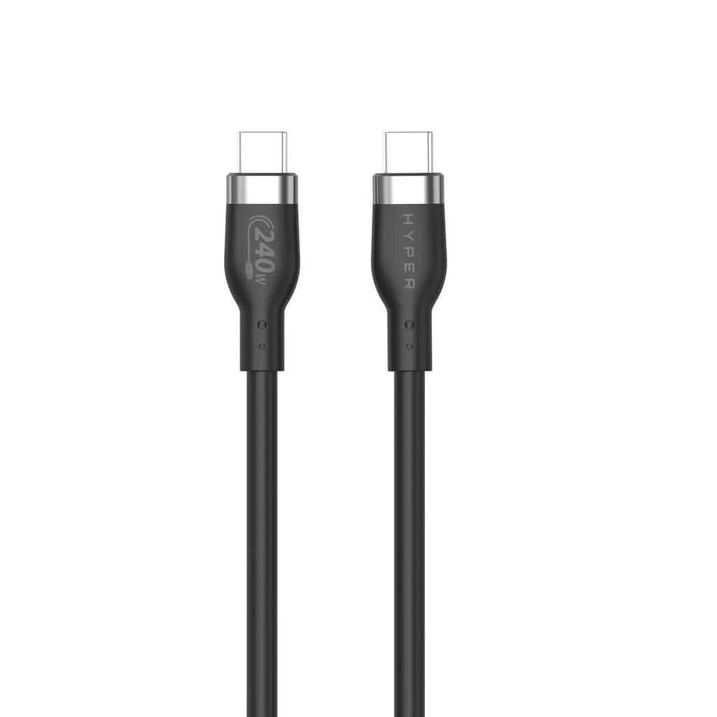 Targus cable de carga hyper USB-C 2.0  silicona 240W 3.3' negro - HJ4001BKGL