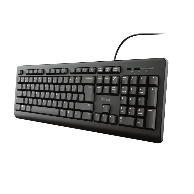 Trust teclado alambrico  primo usb negro 23883