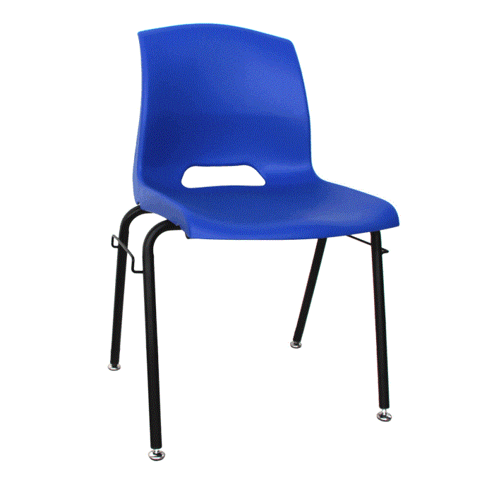 [MR-SE-49-AZ] Silla visita sin brazo, con gancho para unir otro (Azul)