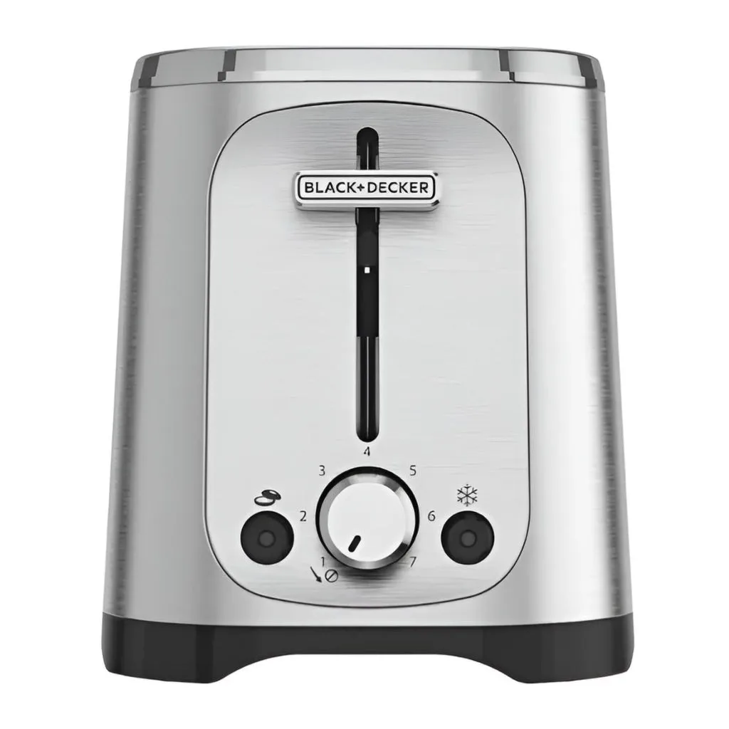 [DTF-BD00523] Black + Decker tostador de pan 2 rebanadas 7 niveles plateada - TR1227-0SDLA