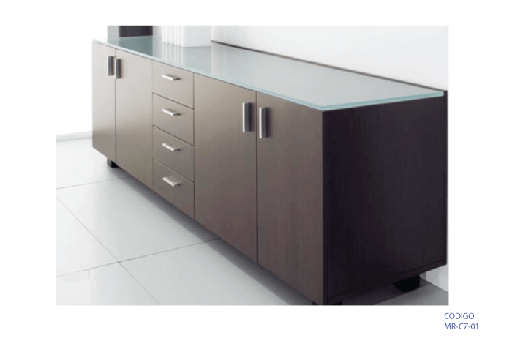 [MR-CZ-01] Credenza de 4 puertas y 4 gavetas