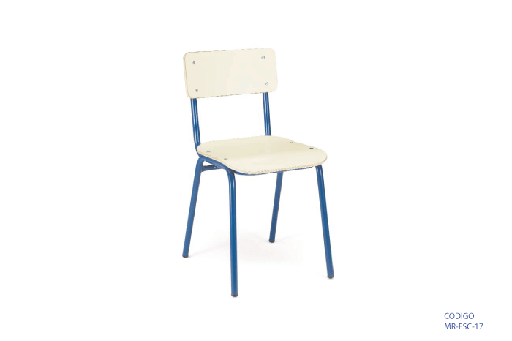 [MR-ESC-17] Silla escolar en metal y plywood