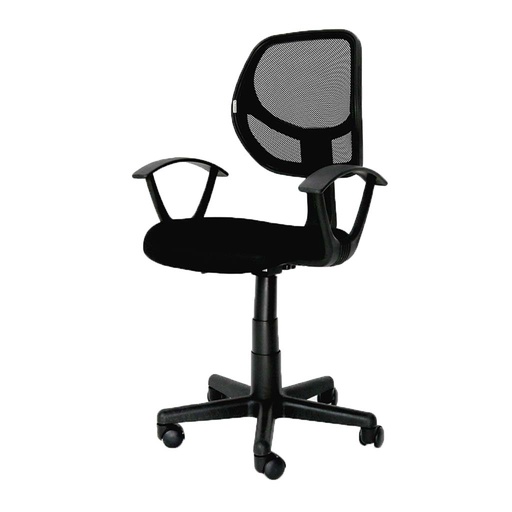 [TK-SI-05] Silla de oficina secretarial respaldar en malla negra