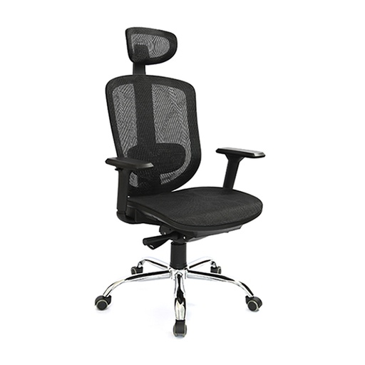 [MR-SI-137] Silla de oficina Ejecutiva en malla con brazo y lumbar ajustable