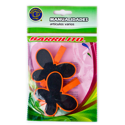 [DTF-BA00413] Barrilito clip de madera pizarron mariposa wclp14 2 piezas