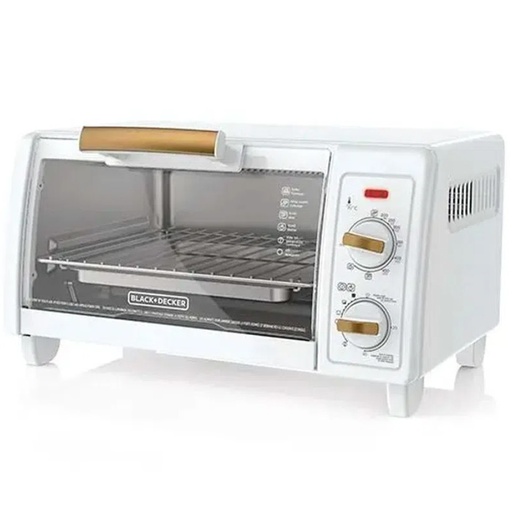 [DTF-BD00179] Black + Decker  horno tostador de 4 rebanadas con controles blanco dorado F-TO1705G