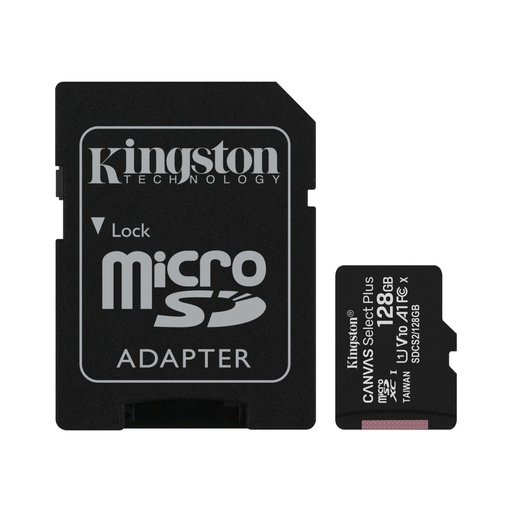 [DTF-KS00122] Kingston tarjeta de memoria Micro SD c/adaptador (clase 10) SDCD2/128GB Canvas