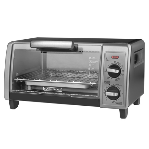 [DTF-BD00395] Black + Decker horno tostador 4 rebanadas Plateado y negro multifuncion -TO1705SG-LA