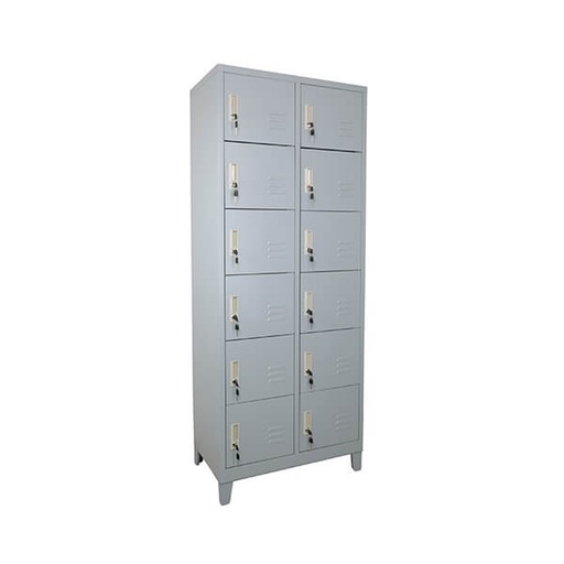 [MR-LK-28] Locker Metálico 12 espacios o compartimientos con patas