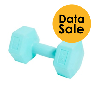 [DTF-SA00801] Elle mancuerna dumbbell verde agua 3KG x 2 SR7579