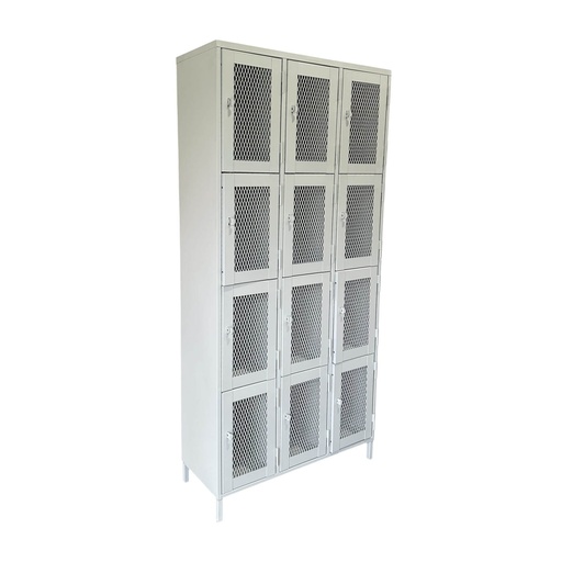 [MC-LK-24] Locker de 12 puerta con malla 