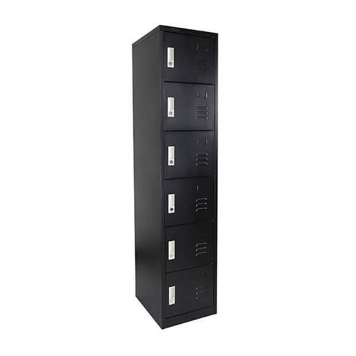 [MR-LK-38] Locker metálico de 6 puertas o compartimientos con llave